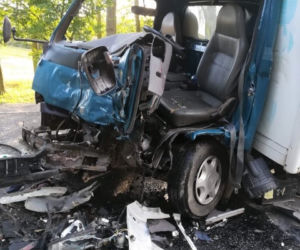 Tragedia w Zarzeczu. Zderzyły się dwie cieżarówki, kierowca jednej z nich nie żyje