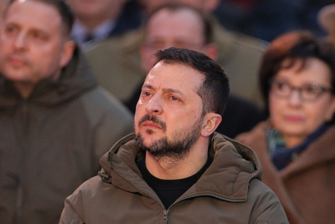 Wystąpienie Wołodymyra Zełenskiego na Zamku Królewskim w Warszawie