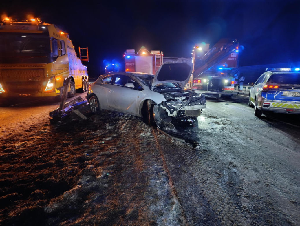 Wypadek na trasie S1 w Podwarpiu