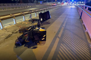 Rowerami dostarczali jedzenie, zderzyli się na wiadukcie. Polała się krew, jeden z nich stracił zęby!