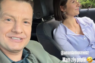 M jak miłość po wakacjach. Agnes (Amanda Mincewicz), Paweł (Rafał Mroczek) na planie