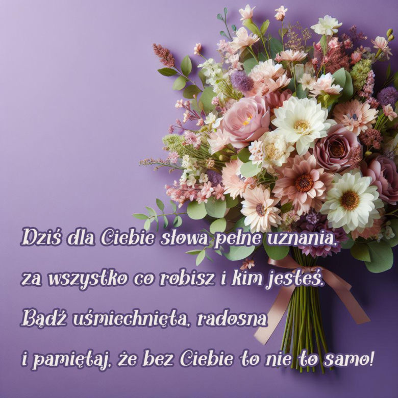 Dzień Kobiet - kartka za darmo