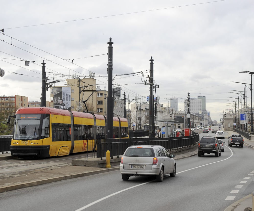 Odcinkowy pomiar prędkości na moście Poniatowskiego