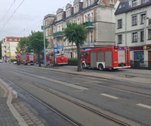 Duże zadymienie na ulicy Legionów w Grudziądzu. Prawdopodobnie przez pożar w kominie
