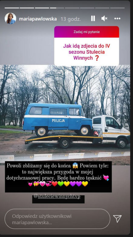 Stulecie Winnych 4 sezon na planie
