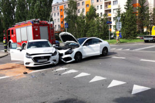 Rzeszów: Kolizja na skrzyżowaniu ulic Mieszka I i Monte Cassino [ZDJĘCIA]