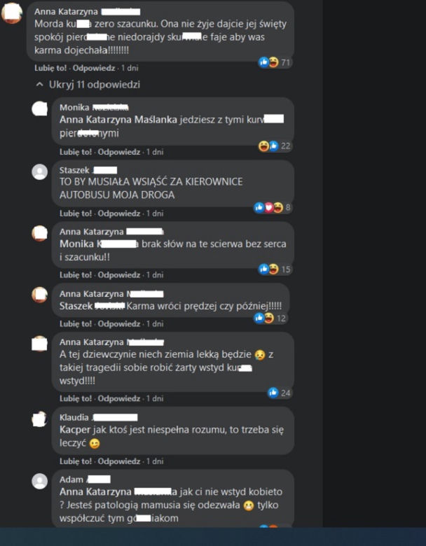 Fala obrzydliwego hejtu na zmarłą 19-latkę!
