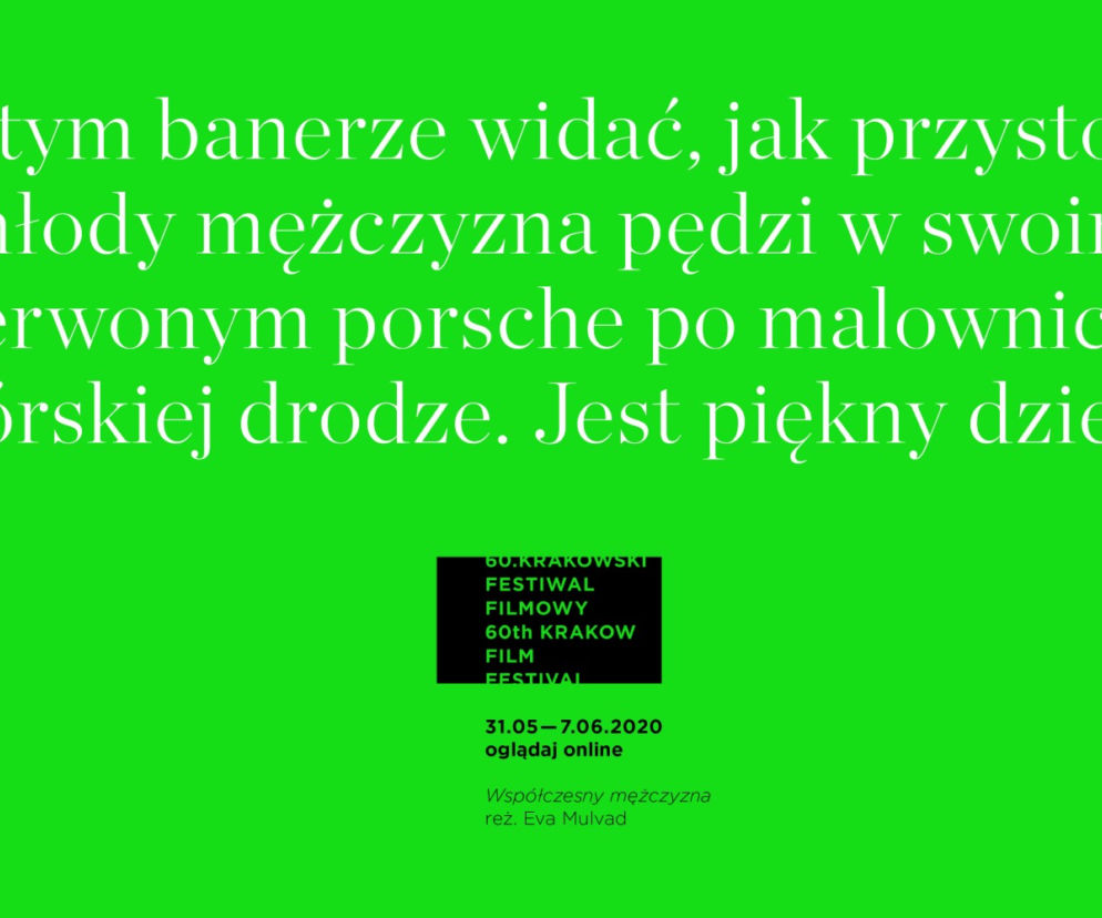 Pandemia nie powstrzymała organizatorów. 60. Krakowski Festiwal Filmowy już w niedzielę!