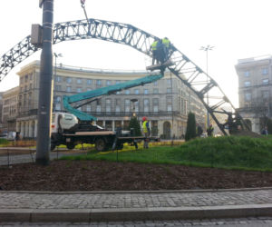 plac Zbawiciela sobota, prace przy odbudowie t