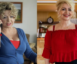 Violetta Arlak jako wójtowa Halina w serialu Ranczo i Krysia w Miłość na zakręcie