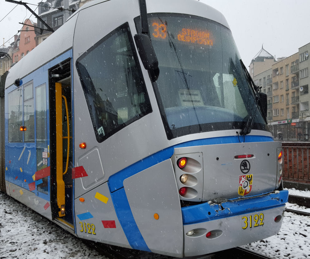 Zderzenie tramwajów blisko Galerii Dominikańskiej