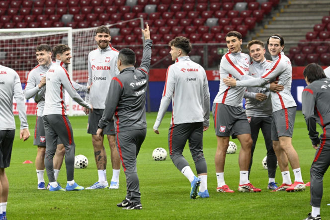 Trening reprezentacji Polski w Warszawie przed meczem z Albaną