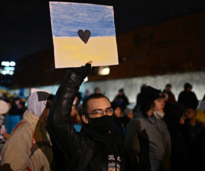 Solidarni z Ukrainą. Wielki wiec w Gdańsku