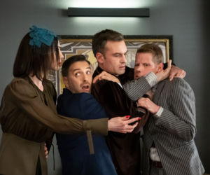 BrzydUla 2, odcinek 106. Marek (Filip Bobek), Sebastian (Łukasz Garlicki), Aleks (Mariusz Zaniewski), Paulina (Maja Hirsch)