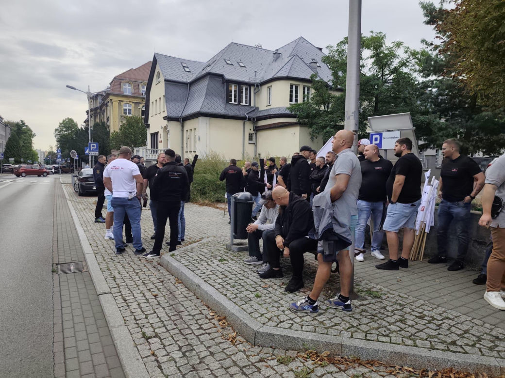 Protest górników i hutników