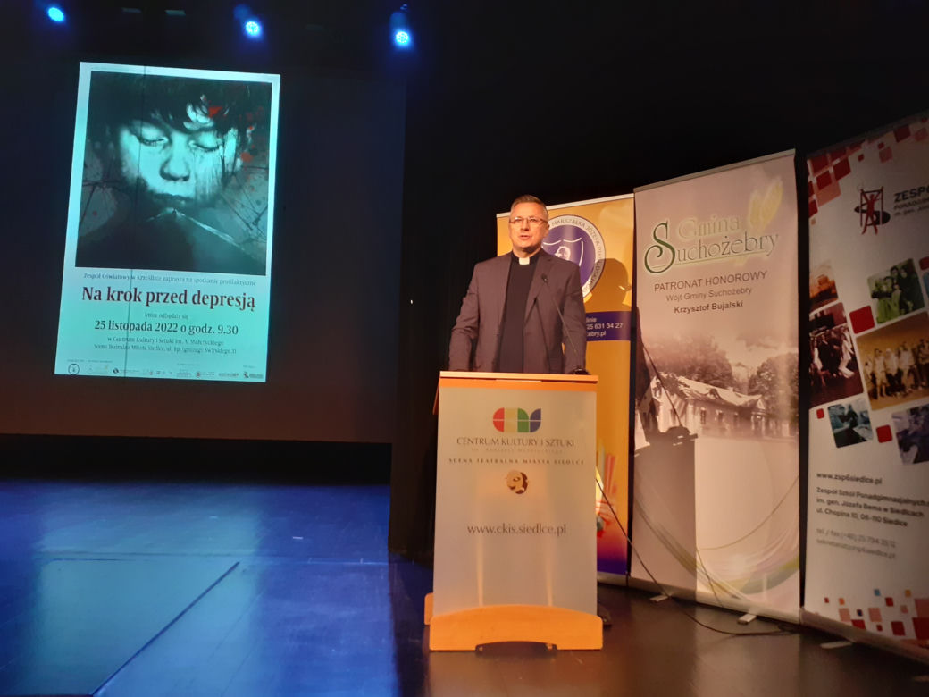 Spotkanie profilaktyczne dla młodzieży z powiatu siedleckiego pt. Na krok przed depresją w CKiS