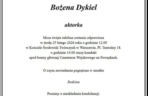Nekrolog Bożeny Dykiel