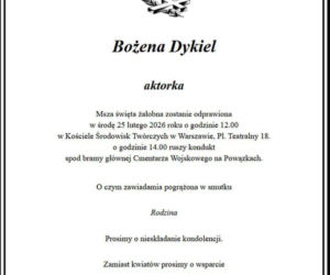 Nekrolog Bożeny Dykiel