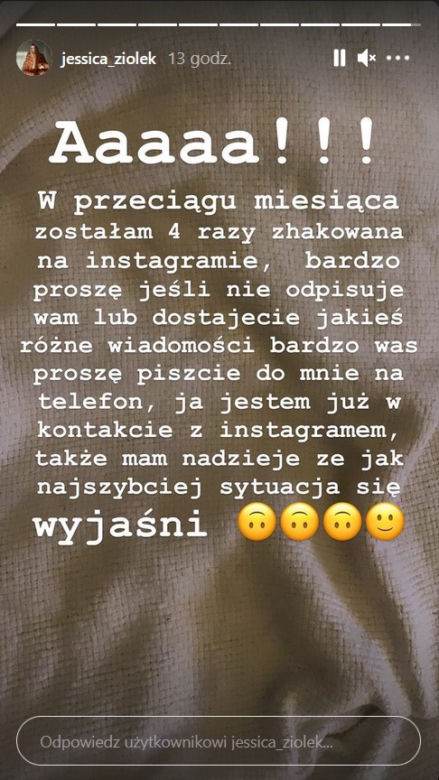 Atak na Jessicę Ziółek