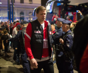Reprezentacja w hotelu po meczu Polska - Szwecja