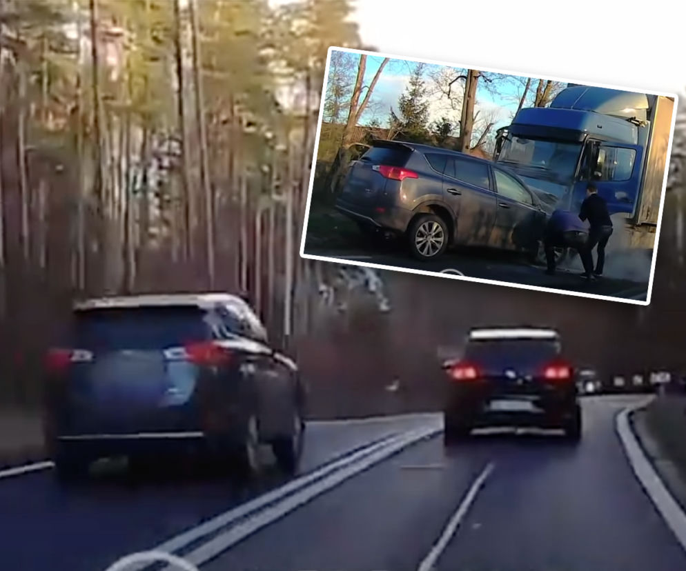 Wariat w Toyocie zaliczył czołówkę z ciężarówką