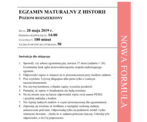 ARKUSZE CKE - Matura historia 2019