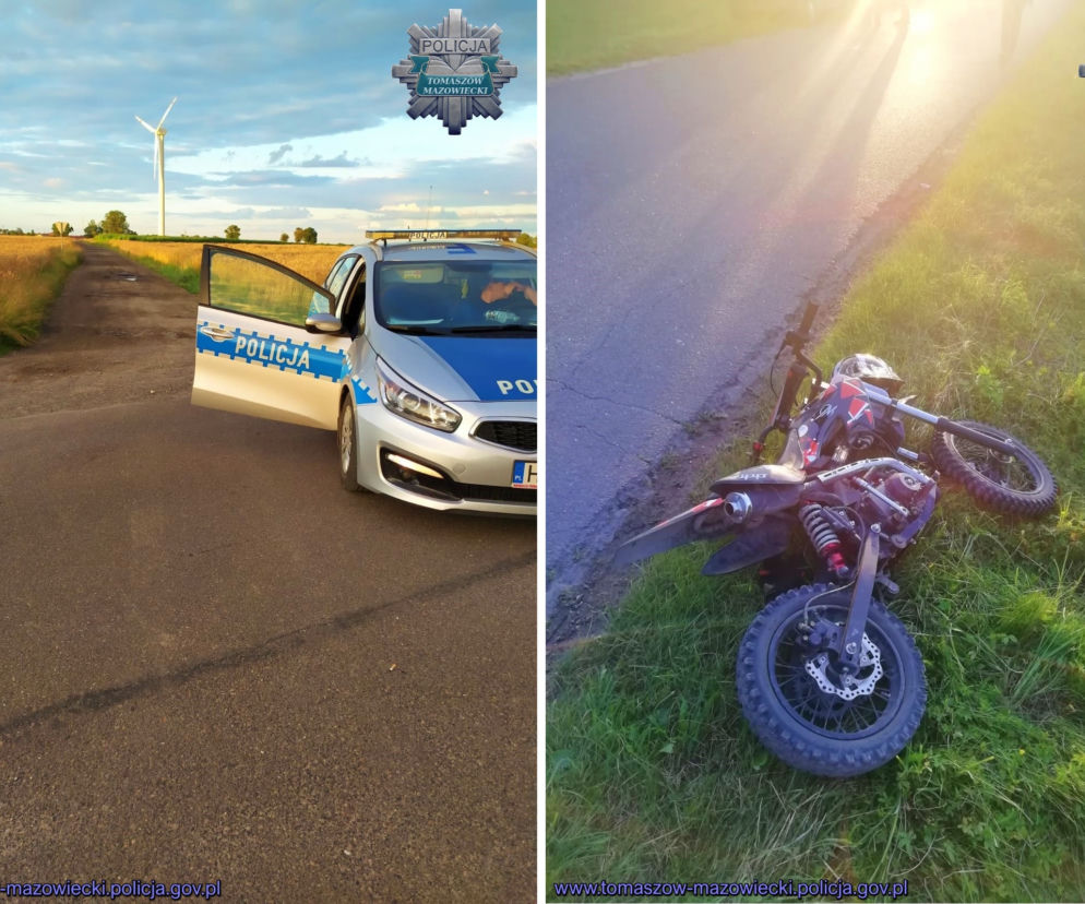Teodorów: Wypadek 9-latka na motorze crossowym. Chłopiec przetransportowany śmigłowcem do szpitala w Łodzi