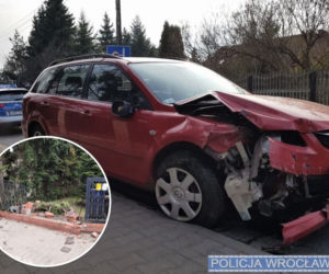 Potrącił pieszych na chodniku i staranował ogrodzenie. Pijany kierowca szalał 