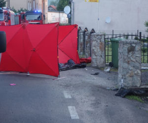 Wypadek motocyklisty w Lubaniu