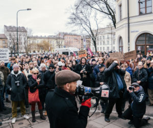 Protesty na krakowskim Kazimierzu w obronie kamienic