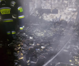 Ogień trawił dom pod warszawą przez całą noc