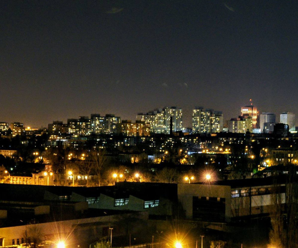 Łódź nocą
