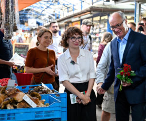 Czarzasty i Gosek‑Popiołek kręcili obwarzanki.