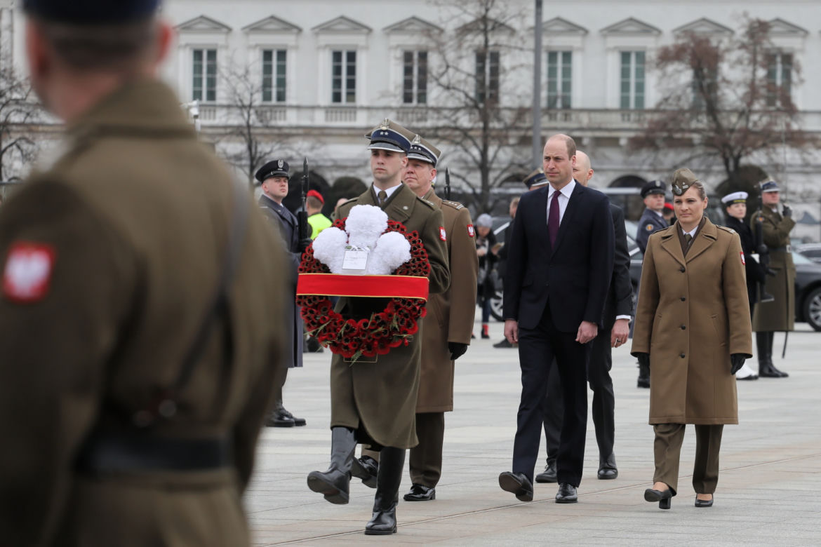 Książę William w Warszawie - drugi dzień wizyty