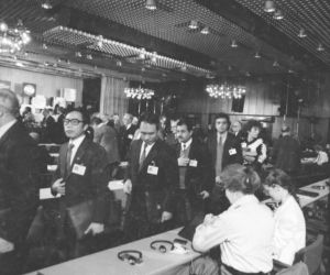 Kongres Intelektualistów w Obronie Pokojowej Przyszłości Świata w Hotelu Victoria w Warszawie