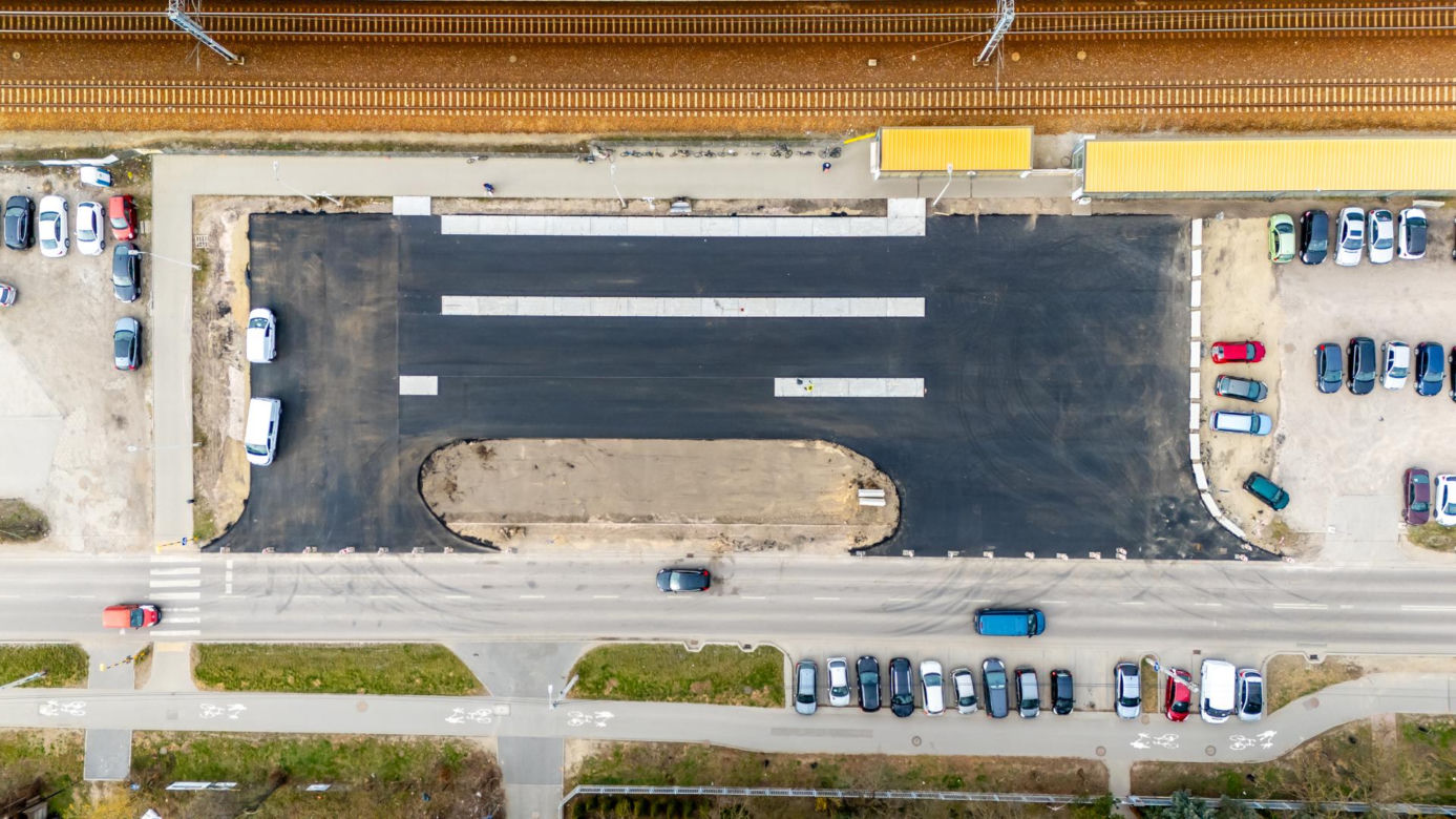 Budowa tymczasowej pętli autobusowej przy dworcu kolejowym w Otwocku