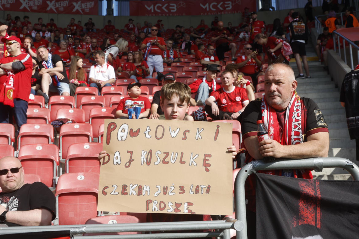 Kibice na meczu Widzew Łódź - Piast Gliwice
