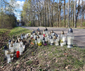 Miejsce wypadku Łukasza Litewki