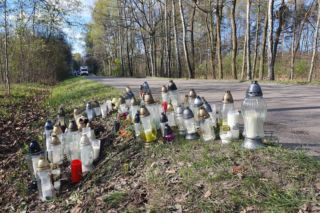 Miejsce wypadku Łukasza Litewki