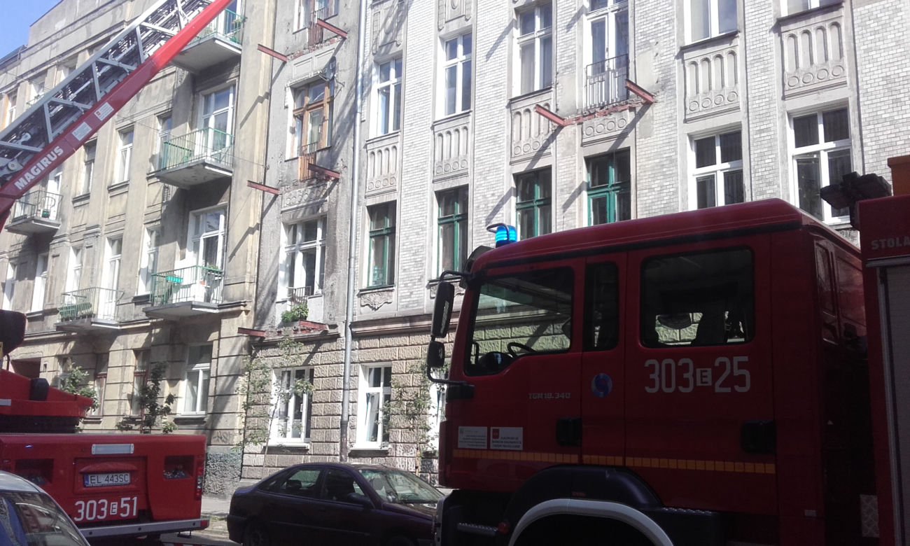Groźny pożar na Gdańskiej w Łodzi