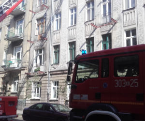 Groźny pożar na Gdańskiej w Łodzi