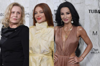 Szapołowska w czerni, Fijał z futrem w ręku i olśniewająca Steczkowska. Tłum gwiazd u Zienia
