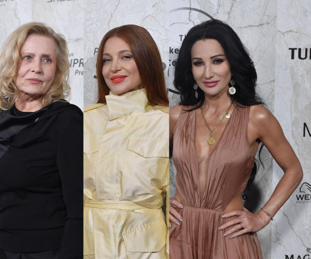 Szapołowska w czerni, Fijał z futrem w ręku i olśniewająca Steczkowska. Tłum gwiazd u Zienia