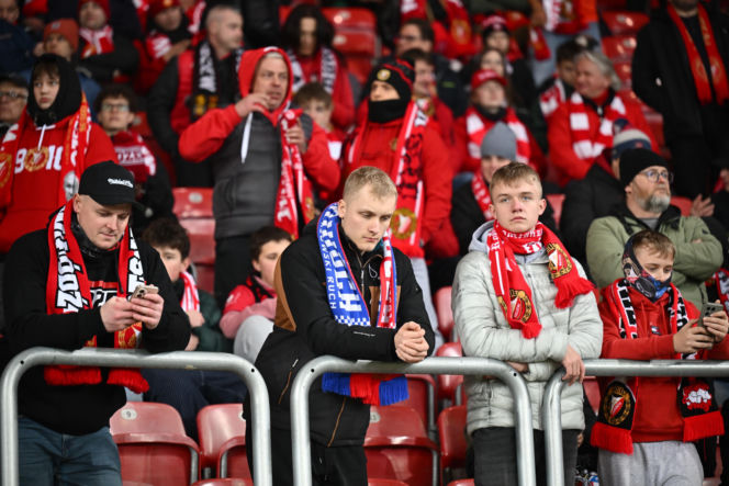 Widzew Łódź - Lech Poznań: Zdjęcia kibiców i zawodników z meczu 24. kolejki PKO BP Ekstraklasy