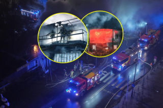 Pożar na targowisku przy ul. Bakalarskiej. Zatrzymano 36-letniego mężczyznę