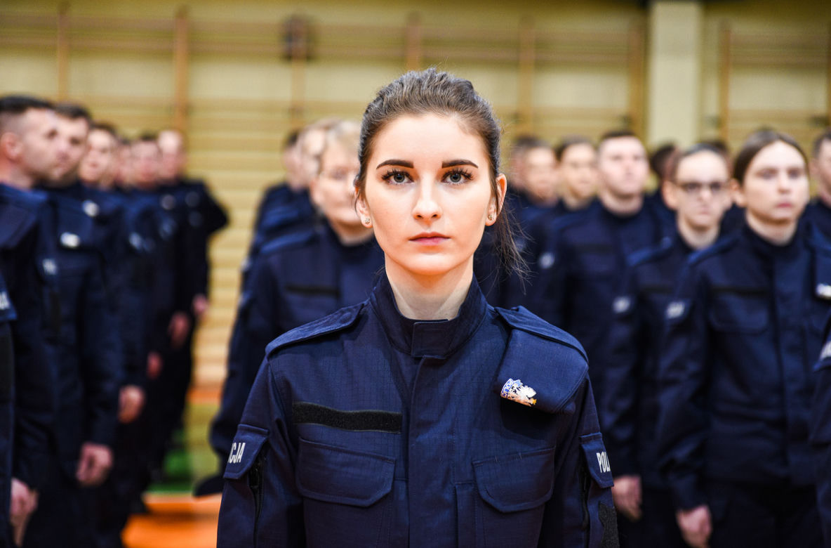 Ślubowanie nowych policjantów w Łodzi