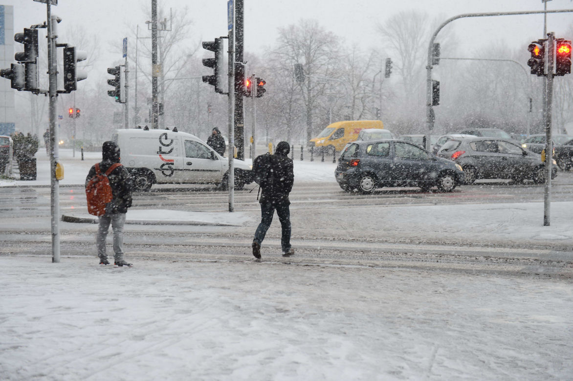Śnieżyca w Warszawie