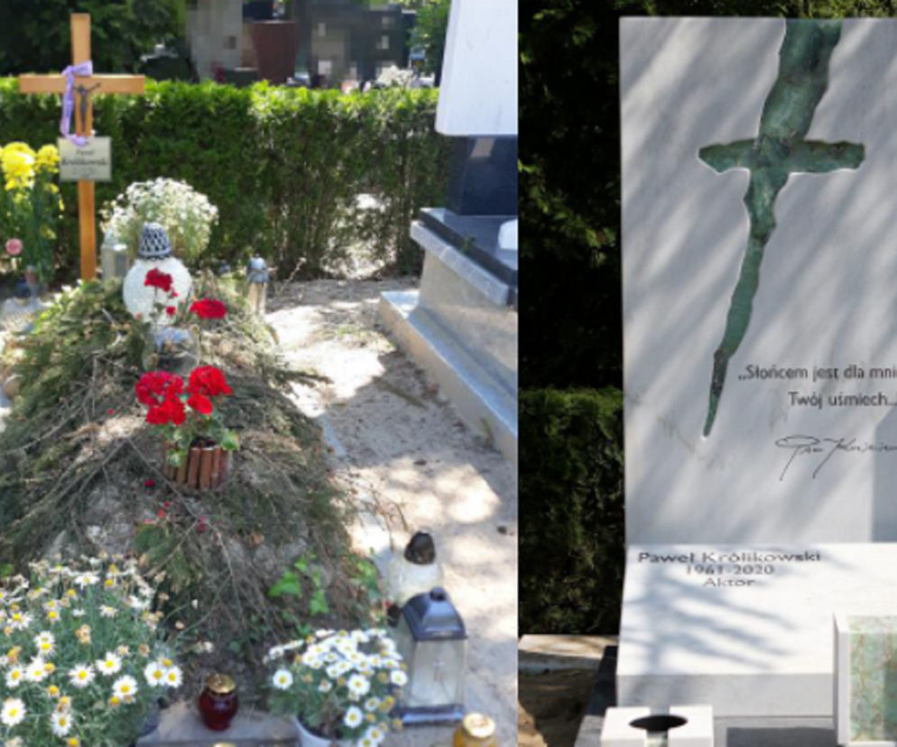 Nowy i stary grób Pawła Królikowskiego