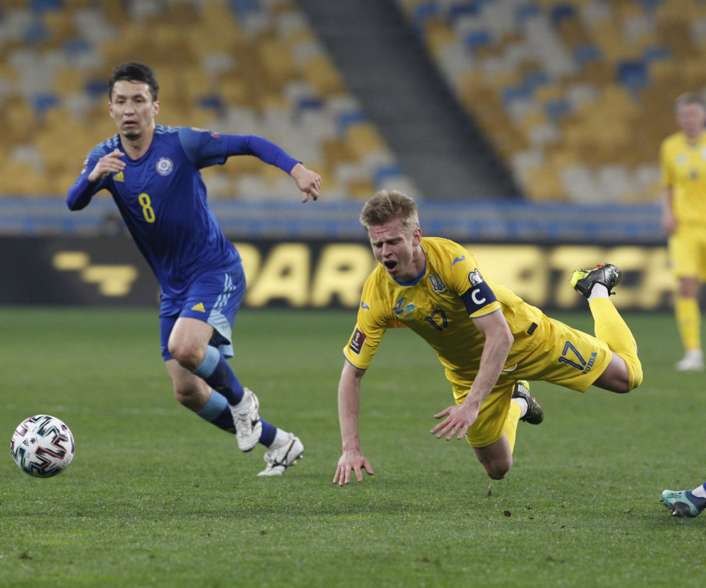 Oleksandr Zinchenko rozegrał 38 meczów w reprezentacji Ukrainy, zdobył 5 bramek.