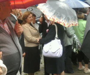 Pogrzeb Andrzeja Leppera - Renata Beger na pogrzebie Leppera